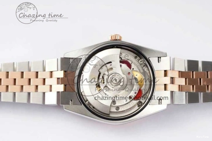MiroTime 0504 DateJust 36 SS RG DIWF 1:1 Best Edition 904L Steel Gray Stick Dial on Jubilee Bracelet SA Original 2321